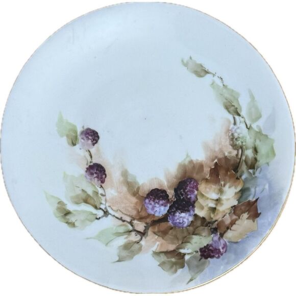 Vintage Floral Plate with Berries - Picture 1 of 6